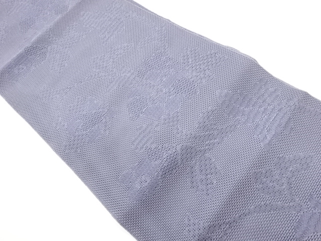 花唐草模様織出し夏用名古屋帯